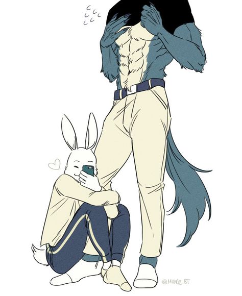 Haru X Legosi, Legoshi X Haru, Haru Beastars, Beastars Fanart, Otaku Anime, Anime Love, Anime Fanart, Animal Drawings, Anime Drawings