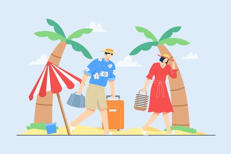 Summer Family Holiday Illustration by depotvisual on Envato Elements Selling Photos Online, Sell Photos, Summer Family, Envato Elements, Holiday Illustrations, Flat Style, Holiday Activities, Beach Holiday, Family Holiday