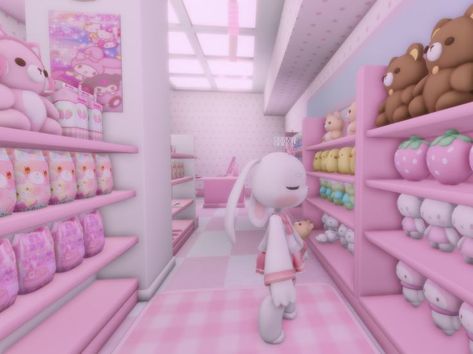 Adopt Me Small House Ideas, Kawaii Room Ideas, New Avatar, Adopt Idea, Roblox Games, Kitty Cafe, Hello Kitty Rooms, Cute Pics, Unique House Design