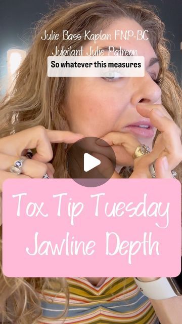 🩺 Julie Bass Kaplan FNP-BC 💉 on Instagram: "Super Simple Tip, yet so reliable!   #jawline #nefertiti #tox #toxinabotulinica #toxtiptuesday #patreon #jubilantjulie #jubilantjuliepatreon" Jawline Filler, Aesthetic Nursing, Facial Anatomy, Jaw Line, Med Spa, Super Simple, Super Easy, Anti Aging, Nursing