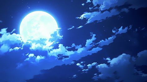 Discord Banner Gif Night Sky, Blue Anime Background Gif, Nitro Gif Banner, Anime Gif Profile Dc Aesthetic, Blue Discord Banner Aesthetic Gif, Blue Banners Discord Gif, Blue Gifs Discord, Anime Moon Gif, Anime Blue Aesthetic Gif