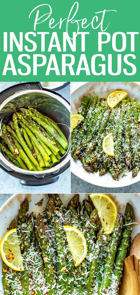 Instant Pot Vegetables Recipes, Instant Pot Veggies Recipes, Instapot Veggies, Instant Pot Recipes Vegetables, Instapot Asparagus, Instant Pot Veggie Recipes, Crockpot Asparagus Recipes, Crockpot Asparagus, Asparagus Instant Pot