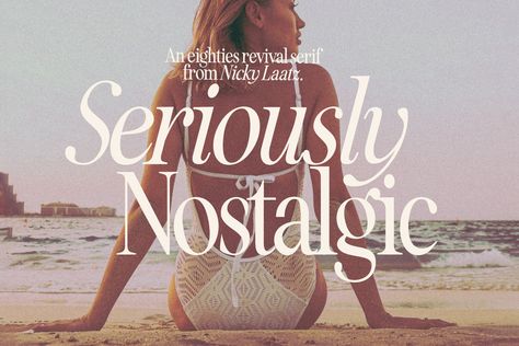 Seriously Nostalgic Serif by Nicky Laatz on @creativemarket Seriously Nostalgic, Nicky Laatz, Eighties Style, Name Tag Design, Movie Subtitles, Old Movie, Powerpoint Presentation Design, Presentation Design Template, Serif Typeface