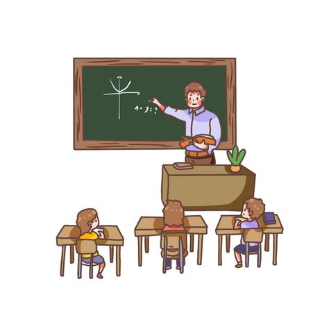 Cartoon Classroom, Teacher Drawing, Class Drawing, About Teacher, 2023 School, Listen Carefully, Seasons Posters, Seasons Activities, School Starts