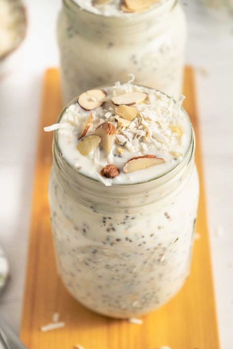 Coconut cream overnight oats are the best way to start your day. They’re creamy, delicious, and full of coconut flavor! Overnight Oats with Coconut Milk If you LOVE coconut, you can definitely use coconut milk to make this coconut cream overnight oats recipe even more coconut-y. I use regular milk to get extra protein but... The post Coconut Cream Overnight Oats appeared first on The Perfect Pear. Overnight Oats Tiktok, Recipes Using Cream Cheese, Coconut Milk Drink, Overnight Oats Recipe Easy, Steel Cut Oats Recipe, Healthy Fridge, Chia Overnight Oats, Coconut Oatmeal, Easy Overnight Oats