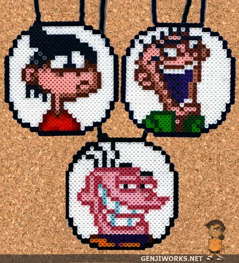 Ed Edd N Eddy Perler beads by genjiworks on deviantart Ed Edd And Eddy Perler Beads, Cartoon Perler Bead Patterns, Hama Mini, Cross Stitch Projects Ideas, Band Teacher, Pixel Beads, Ed Edd N Eddy, Three Necklaces, Ed Edd