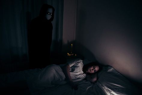 Sleep Paralysis Horror Photography Sleep Paralyzed Demon, Sleep Demon, Horror Bedroom, Film Moodboard, Shadowy Figures, Control Your Dreams, Demon Aesthetic, Scary Dreams, Horror Photography