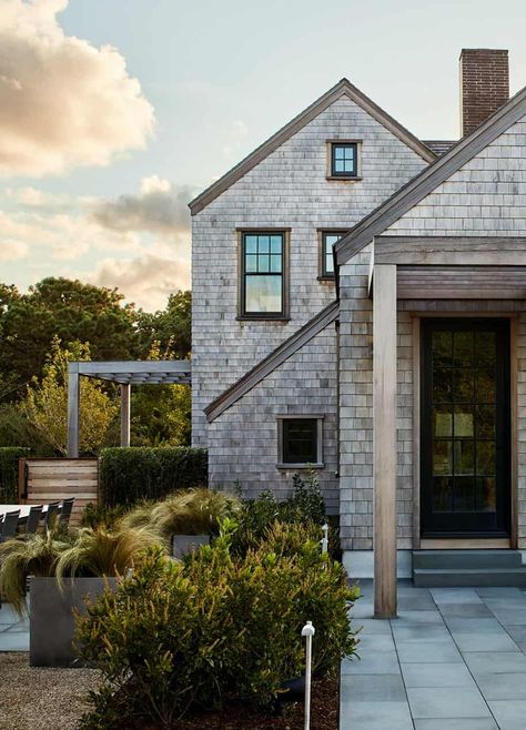 See inside the dreamiest beach house on the island of Nantucket Nantucket Beach House, Modern Beach Home, Nantucket Beach, Shingle House, Nantucket Home, Cedar Shake, Cedar Shakes, Cedar Siding, Cedar Shingles