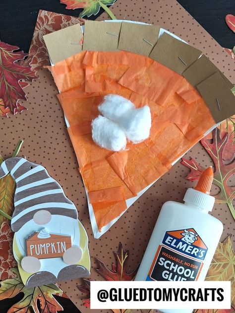 Thanksgiving Crafts Paper Plates, Pumpkin Pie Slice Craft, Pumpkin Pie Crafts For Toddlers, Thanksgiving Prek Craft, November Toddler Crafts, Paper Plates Crafts, Paper Plate Pumpkin, Pie Craft, Thanksgiving Crafts For Toddlers