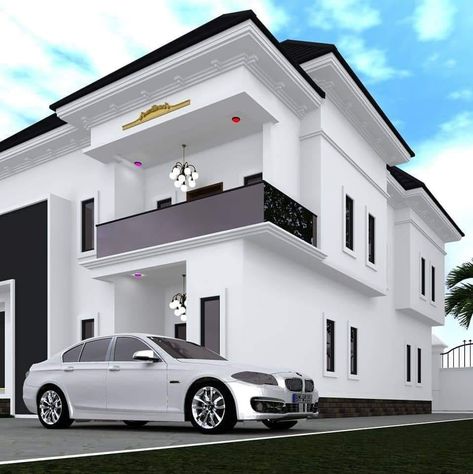 Luxury duplex - Arc Engr Aghanwa Emmanuel I Room Paint Designs, Bedroom Pop Design, Duplex Floor Plans, Duplex Plans, Design Strategies, Duplex Design, Classic House Exterior, Exterior Design Ideas, Small House Elevation Design