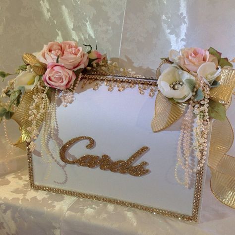 Card Mailbox, Gold Card Box Wedding, Gold Card Box, Princess Card, Money Box Wedding, Dinner Reception, Silk Bridal Bouquet, Card Box Holder, Wedding Card Box