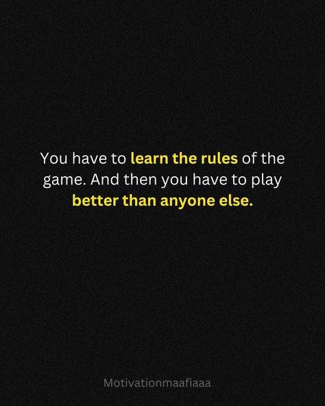 🎯 Master the Rules, Dominate the Game! 🎯 Success isn’t about shortcuts or luck. It’s about understanding the game, outworking the competition, and continuously improving until you’re unbeatable. 💯 Don’t just play to participate. Play to WIN. When you know the rules, you can break through limits and rise above the rest. 🚀 🔑 Learn. Apply. Dominate. The path to greatness is waiting. The question is: are you ready to take it? 🔥 Rise up and take control of your success story! 🏆 🔥 Like if you’r... Don’t Play Games Quotes, Rise Above, Success Story, When You Know, The Rules, Success Stories, To Win, The Game, How To Apply