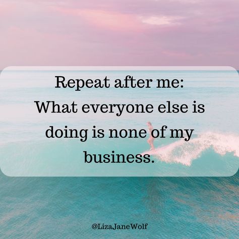 Most of the time our energy is out of sorts and frazzled we are focused on other people, their problems, their lives. Just take a breath and remind yourself, it's not your business. Then bring your attention back to yourself. I focus on my heart center. Then ask yourself, what really is or isn't my business in this situation? And do I have to participate? Most of the time it's not and you don't. Doing It On Your Own Quotes, Not My Business Quotes, Mind My Own Business Quotes, Wallpaper Sayings, Mind Your Own Business Quotes, Back To Yourself, Problem Quotes, White Quotes, 2024 Goals