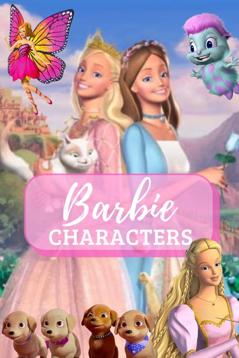 Here is a growing list of all Barbie characters from all 38 movies and Netflix tv series. Barbie Names From Movies, Barbie Characters Names, Barbie Animated Movies, Barbie Movie Characters, Barbie Movies List, Barbie Characters, Animated Movies Characters, Characters From Movies, Hulk Character