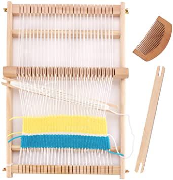 Amazon.com: Weaving Loom Kit, 15.2"H x 9.85"W Wooden Tapestry Looms, Warp ​Frame ​Loom Heddle Bar for Weave Board Weaver Tapestry Kids Beginner Weaving Loom For Kids, Heddle Bar, Diy Tapestry, Tapestry Loom, Rug Loom, Small Tapestry, Loom Craft, Card Weaving, Weaving Kit