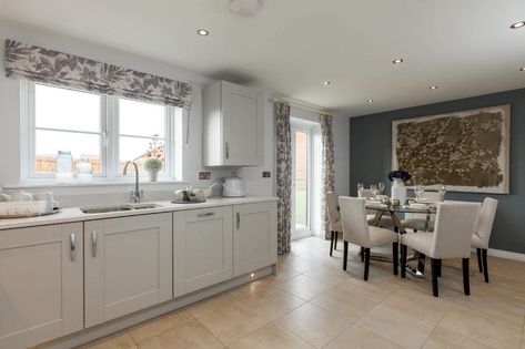 How to make your kitchen the heart of the home ‧ Taylor Wimpey Taylor Wimpey Kitchen, Taylor Wimpey, Practical Lighting, Cosy Living Room, Skylark, Functional Kitchen, Low Shelves, Kitchen Window, Retro Designs