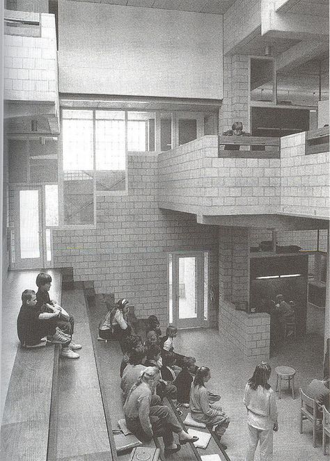 Apollo primary schools, Amsterdam, Netherlands, 1980-83 | by krokorr Herman Hertzberger, Amsterdam School, Van Eyck, Arch Architecture, Genius Loci, School Interior, Arch Model, Small Buildings, Urban Architecture