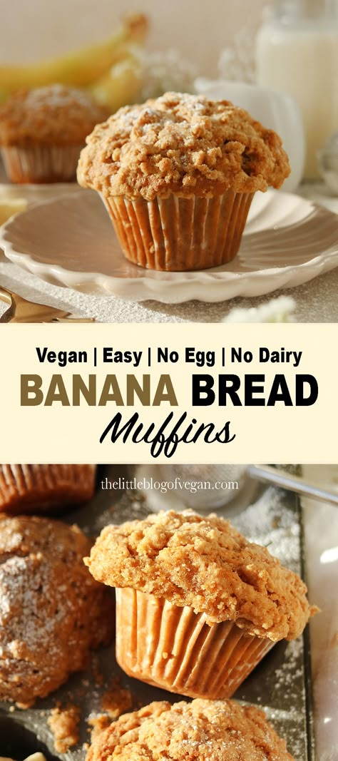 Vegan Nut Free Muffins, No Egg Breakfast Muffins, Vegan Banana Muffins Healthy, Vegan Gf Banana Muffins, Best Vegan Banana Muffins, Vegan Coconut Flour Banana Muffins, No Egg Oatmeal Muffins, Eggless Banana Bread Muffins, Gluten Free Vegan Banana Muffins