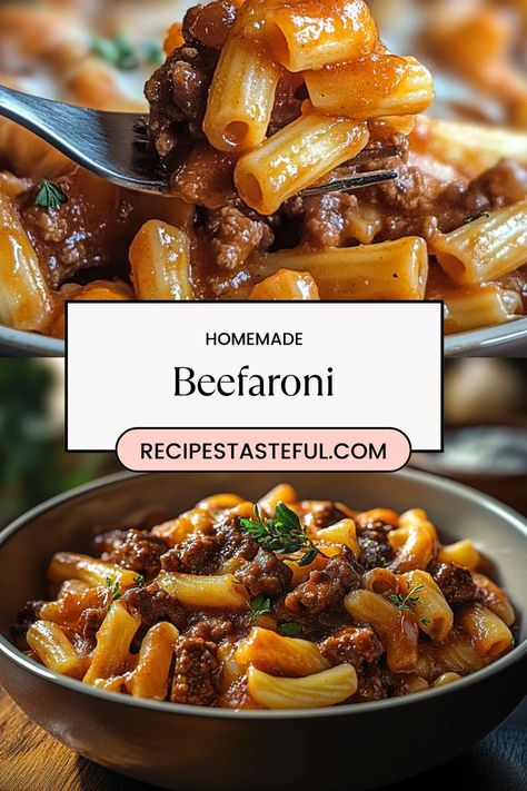 Homemade Beefaroni Recipe, Homemade Beefaroni, Beef A Roni, Beefaroni Recipe, Family Friendly Dinners, Spaghetti Noodles, Family Together, Elbow Macaroni, Beef Dishes