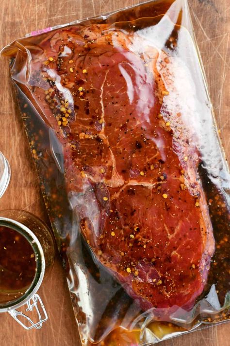 This Steak Marinade recipe is a simple combination of pantry-staple ingredients that adds fantastic flavor to your steaks!