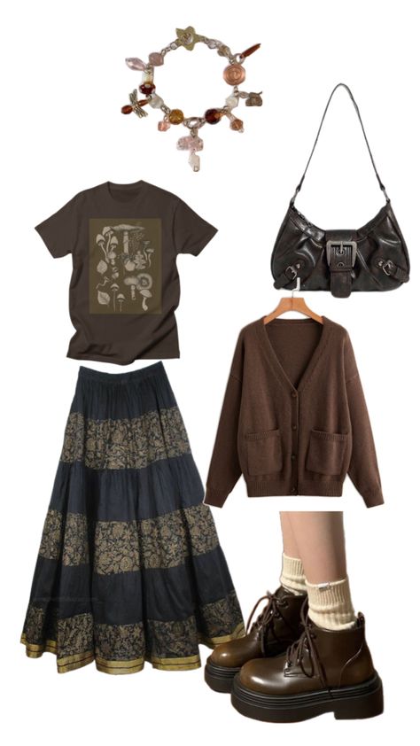 Inspo for all my grung/ fairy grunge people! #grunge #fairygrunge #fairy #brown #cute #inspo #outfit Brown Grunge Outfit, Grunge People, Fairy Core Grunge, Fairy Core Outfits, Brown Grunge, Grunge Outfit, Inspo Outfit, Fairy Grunge, Fairy Core