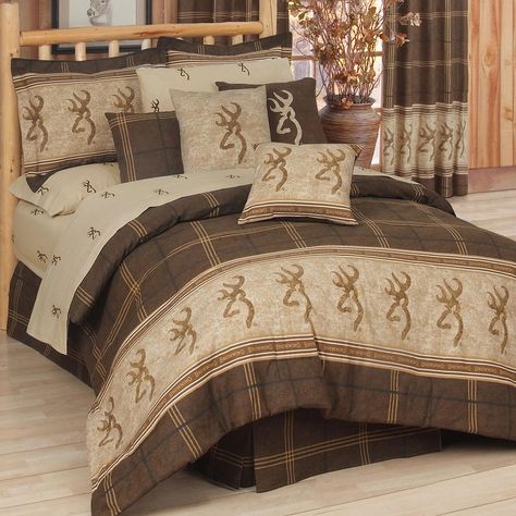 Browning Buckmark Comforter Sets Cabin Bedding, Browning Buckmark, Lodge Bedroom, Bed Ensemble, Hunting Decor, Bed Comforter Sets, Comforter Bedding Sets, Bedding Decor, Rustic Bedding