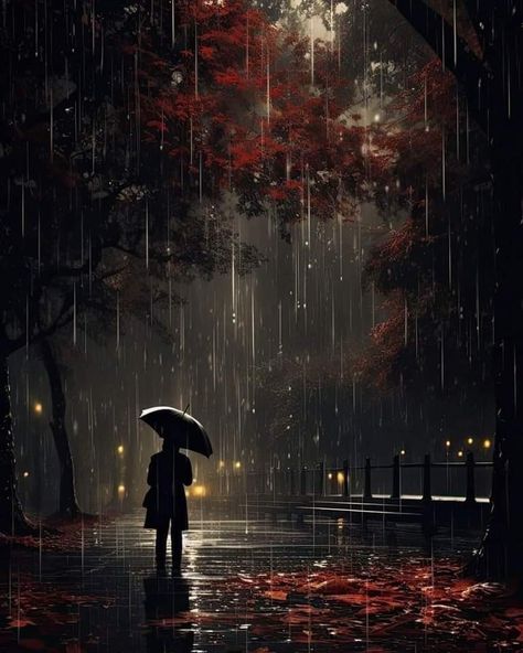 Calm Anime, Rain Ambience, Rainy Day Wallpaper, Rainy Day Pictures, Rain Sound, Rain Aesthetic, Rain Pictures, Rain Sounds, Rain Painting