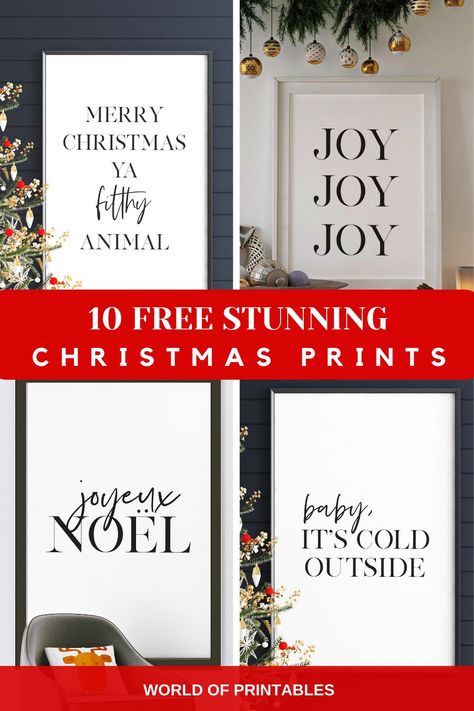 Simple Christmas Prints, Christmas Prints Free Wall Art, Christmas Wall Art Printables Free, Free Printable Christmas Wall Art, Christmas Prints Free Printable, Christmas Images Printable, Christmas Prints Free, Free Printables Christmas, Free Printable Christmas Signs