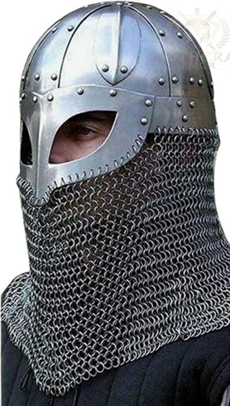 Medieval Silver Barbuta Helmet Knights Templar Crusader Armour Helmet (Steel)

Product Details

This Helmet is made from High quality 18 Gauge Mild steeL.

Overall Length: 19.5 Inches

Width: 8.5 Inches

Material: 18 Gauge Mild Steel

Inner Circle: 29.83 Inches

Padding: Full Leather Suspension

Features: Chain mail Skirting, Leather Straps

Please Note: This Listing is for Only One Helmet Other Products Shown in Pictures are not part of this sale. Chainmail Knight, Armour Helmet, The Green Knight, Chainmail Armor, Knight Helmet, Silver Clothing, Helmet Armor, A Knight's Tale, Green Knight