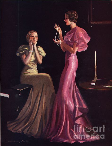 1930s Evening Gowns, Glamour Clothing, 1930s Gown, Stylish Formal Dresses, Womens Evening Gowns, 1930's Dresses, Evening Gowns Dresses, Advertising Archives, Pearls Jewellery