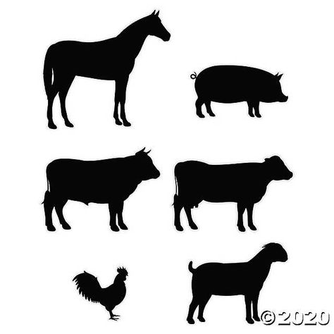 It wouldn’t be a county fair without some animals! Use these as wall decorations for your county fair-themed party or use them at a selfie station for ... Show Animals Fair Signs, County Fair Aesthetic, Wyoming Aesthetic, Fair Cookies, Fair Animals, County Fair Theme, Silhouette Paintings, Western Classroom, Cow Silhouette