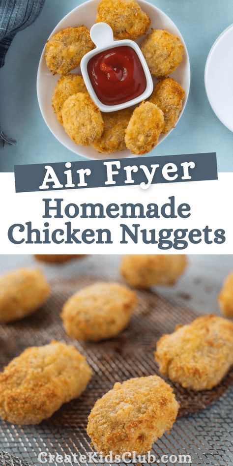 Air Fryer Homemade Chicken Nuggets with Ground Turkey Air Fryer Chicken Bites Breaded, Air Fryer Chicken Bites Corn Starch, Crispy Chicken Bites Air Fryer, Ground Turkey Nuggets, Chicken Nuggets Air Fryer, Nuggets Air Fryer, Turkey Nuggets, Air Fried Chicken Nuggets, Air Fryer Chicken Nuggets