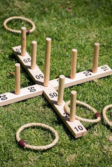 Outdoor Yard Games, Diy Yard Games, Diy Lampe, Wood Games, Wooden Games, Ring Toss, Yard Games, Backyard Games, Diy Yard