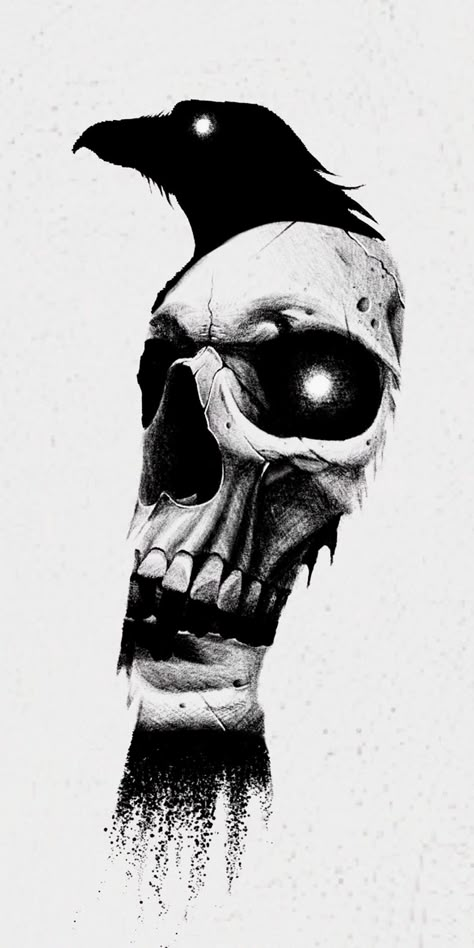 Skull Art Tattoo, Skull Sleeve Tattoos, Scary Tattoos, Skull Art Drawing, Dark Art Tattoo, Tattoo Style Drawings, Tattoo Design Book, Skull Tattoo Design, Skull Artwork