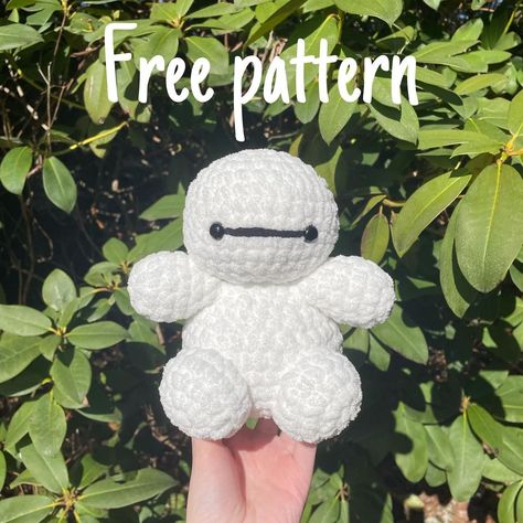 🤍Crochet Baymax Free Pattern🤍 • I am so exited to be releasing my first ever pattern! I love everything Disney so making something by them… | Instagram White Crochet Projects Free, Crochet Idea Amigurumi, Crochet Baymax Pattern, Crochet Big Animals Free Patterns, Lorax Crochet Pattern Free, Crochet Baymax Pattern Free, White Crochet Animals, Baymax Crochet Pattern Free, Instagram Crochet Pattern