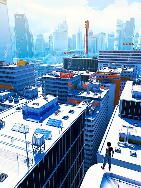 ☝ ☝ Mirrors Edge Catalyst, Mirror’s Edge, Mirror's Edge, Edge City, Game Environment, Cyberpunk City, Arte Cyberpunk, Mirrors Edge, Environment Design