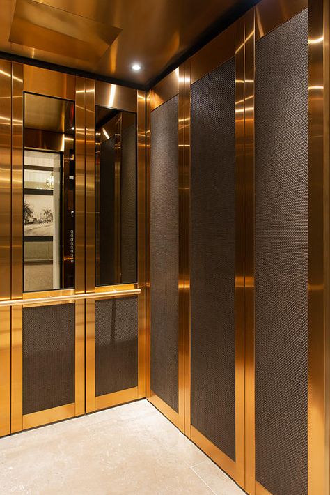 Lift Wall Cladding Design, Mumbai International Airport, Wall Cladding Designs, Hotel Bedroom Design, Elevator Interior, Cabin Interior Design, London Interior Design, Cladding Design, Elevator Design