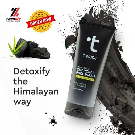 Remove Taning,detoxify and shine your face Oil Pollution, Charcoal Face Wash, Kaolin Clay, Oil Control Products, Face Wash, Shampoo Bottle, Quick Saves