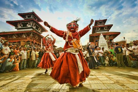 Festivals in Nepal | Culture Nepali Aesthetic, Indra Jatra, Lord Indra, Desert Witch, Spiritual Holidays, Nepali Culture, Indonesia Tourism, Nepal Culture, Durbar Square