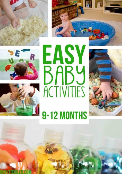 EASY BABY ACTIVITIES: 20-plus awesome baby activities for ages 6-15 months; learning activities for babies; ways to entertain a baby Baby Sensory Play, Baby Play Activities, Education Positive, Baby Activities, Baby Learning Activities, Diy Bebe, Baby Sleep Problems, Cool Baby, Toddler Snacks