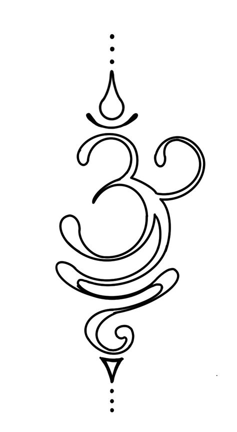 Om Tattoo Stencil, Chakra Drawing Simple, Simple One Piece Tattoo, Ohm Symbol Tattoo, Spiritual Doodles, Tattoo Trishul, Miracle Tattoo, Ohm Tattoo, Om Symbol Tattoo