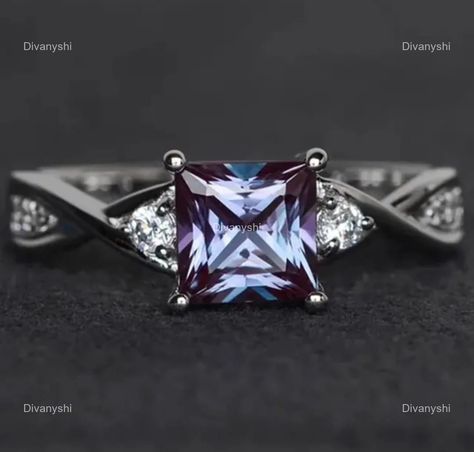 Alexandrite engagement ring