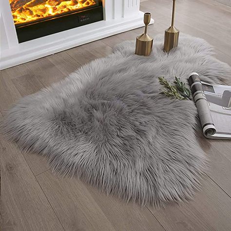 Floor Sofa Living Room, Grey Fluffy Carpet, Fluffy Area Rug, Fuzzy Rug, Faux Fur Area Rug, Faux Sheepskin Rug, Chair Couch, Fur Carpet, Area Room Rugs