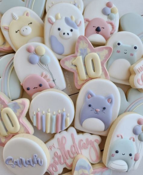 Squishmallow Party, Cookie Birthday Party, Cookie Decorating Party, Sugar Cookie Royal Icing, Birthday Goodie Bags, Dog Business, Summer Cookies, Catering Ideas, Sugar Cookie Designs