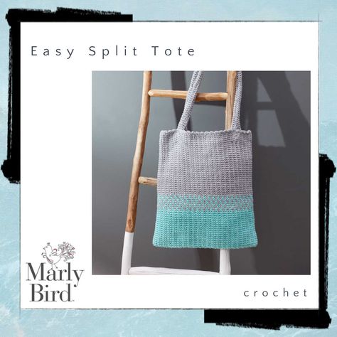 Super Easy Split Crochet Tote Bag Pattern by Marly Bird Crochet Tote Bag Pattern, Marly Bird, Crochet Tote Pattern, Crochet Easy, Crochet Youtube, Crochet Tote Bag, Single Crochet Stitch, Crochet Tote, Tote Pattern