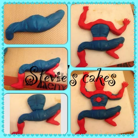 Cake Spiderman, Spiderman Cake Topper, Spiderman Birthday Cake, Marvel Cake, Novelty Birthday Cakes, Superhero Cake, Spiderman Cake, Fondant Cake Toppers, Fondant Tutorial