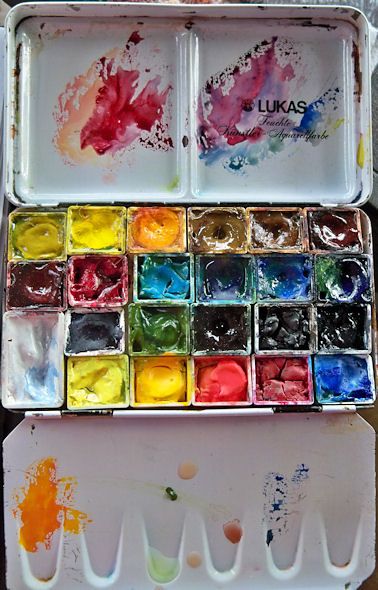 Gouache Palette, Watercolor Pallet, Travel Art Kit, Watercolor Pans, Watercolor Palette, Diy Watercolor, Art Instructions, Art Kits, Plein Air Paintings