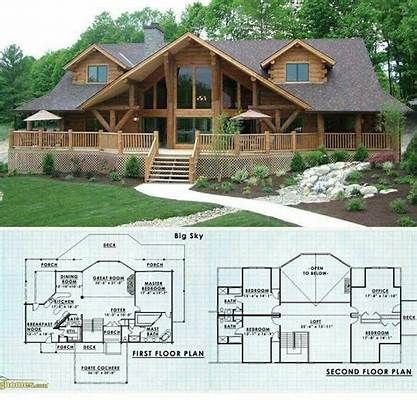 Pin by Danielle Schamel on future Log Cabin Flooring, Log Cabin House, Log Cabin Floor Plans, Log Home Plans, Log Cabin Ideas, Cabin Home, Cabin Floor, Cabin Floor Plans, Cabin House