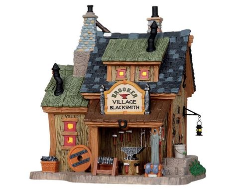 Holiday Spirits Drinks, Village Blacksmith, Fun Signage, Dept 56 Halloween, Department 56 Halloween, Halloween Village Display, Lemax Village, Lemax Christmas Village, Lemax Spooky Town