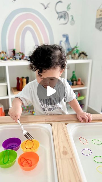 Peeja | Ayden & Alfie on Instagram: "A classic fun transferring and colour sorting activity for your toddler. Introduce different tools such as a fork or a tweezer while doing this activity. Great to improve fine motor and problem solving skills. ➡️ Suitable from 2yo+ or earlier (Alfie is 22mo) Our content is for educational purpose. ‼️ Strictly NO REPOST ‼️ #AydenAlfiePlays" Transferring Activities For Toddlers, Colour Sorting Activities Preschool, Fine Motor Skills Activities For Toddlers, Colour Activities For Toddlers, Sorting Activities For Toddlers, Colour Sorting Activities, Color Activities For Toddlers, Color Sorting Activities, Different Tools